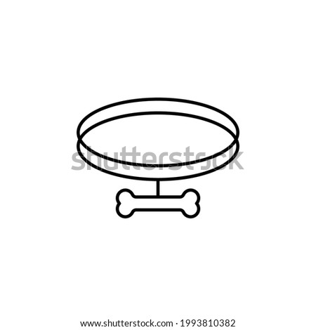 pet collar icon vector line style. pet shop icon design. isolated on white background