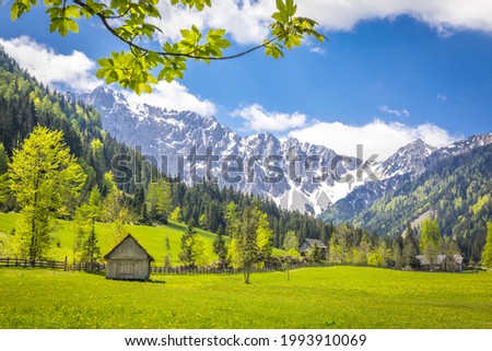 Mountain scenery of Karawanken Alps, Carinthia, Austria Royalty-Free Stock Photo #1993910069