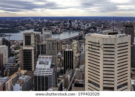 View of Sydney from the Sydney Tower Eye