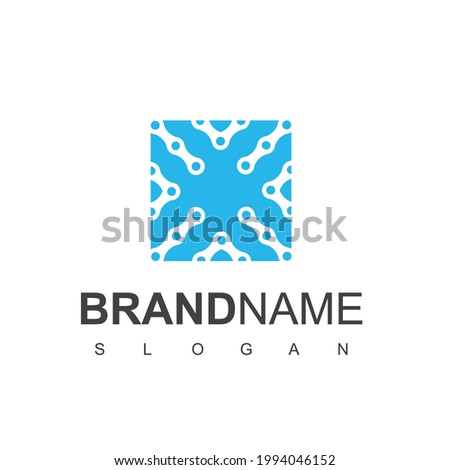 Abstract Chain Logo Design Template