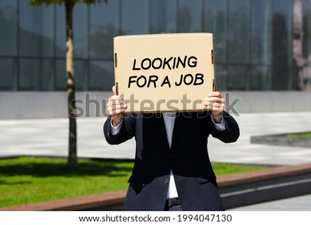 Concept of a person looking for a job