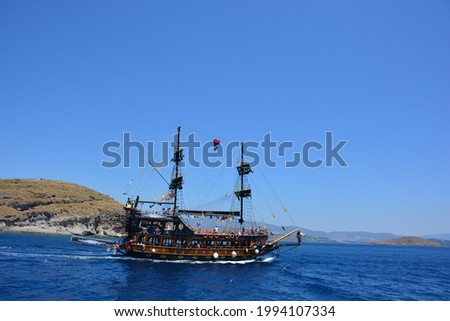 pirate ship by the sea