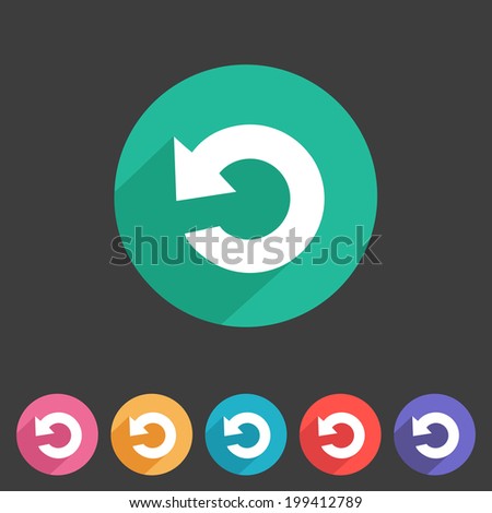  Flat game graphics icon repeat Royalty-Free Stock Photo #199412789