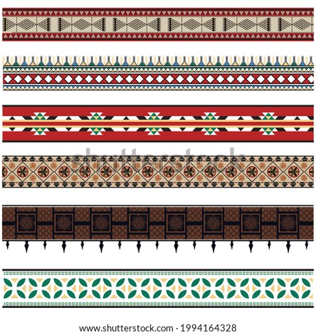 Saudi Arabia culture pattern illustration . Traditional art vector   Royalty-Free Stock Photo #1994164328