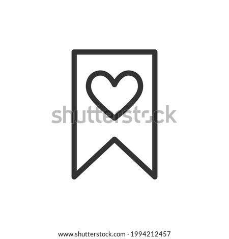 Bookmark line icon, sign or symbol. Premium pictogram in trendy outline style. Bookmark pixel perfect vector icon isolated on a white background. 