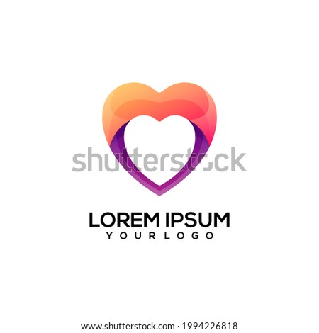 Love logo colorful illustration vector