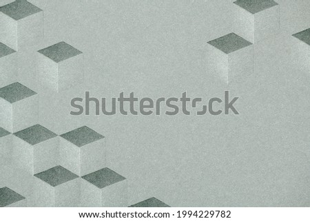 The gray cubic patterned background