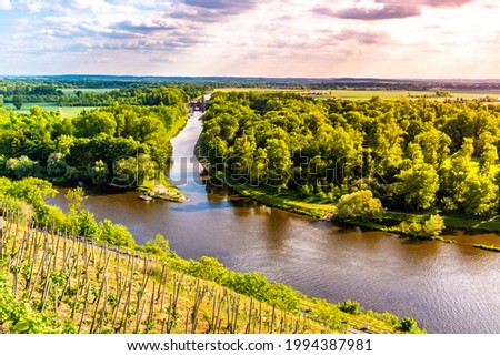 Confluence of Labe and Vltava Royalty-Free Stock Photo #1994387981