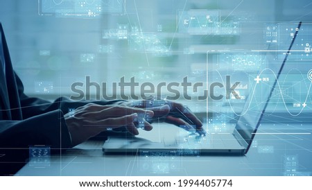 System engineering concept. Group of programmer. Software development. Digital transformation. Royalty-Free Stock Photo #1994405774