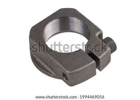 new truck hub clamping nut, insulated on white background