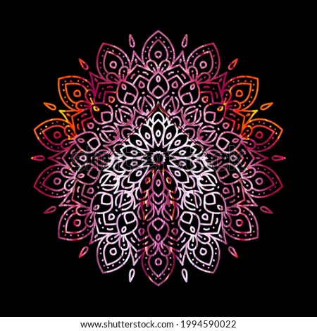 Flower Mandalas colorful. Vintage decorative elements. Oriental pattern, vector illustration. Islam, Arabic, Indian, turkish, pakistan, chinese, ottoman motifs