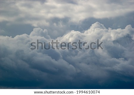 Beautiful storm clouds in the sky on a spring day