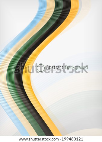 Rainbow color wave abstraction design template with copy space