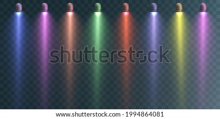 Light spotlight for theatrical and entertainment presentation vector illustrations.