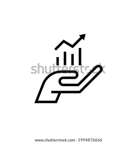 elevate chart icon flat design Royalty-Free Stock Photo #1994876666