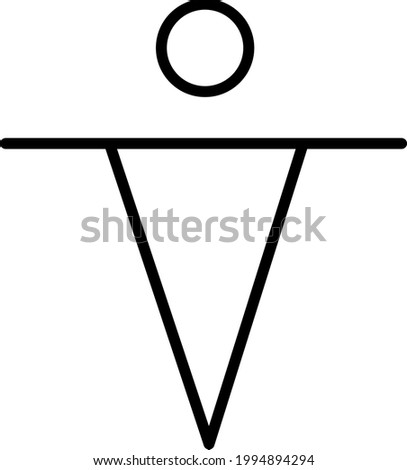 Pictogram friendly person , illustration, on a white background.