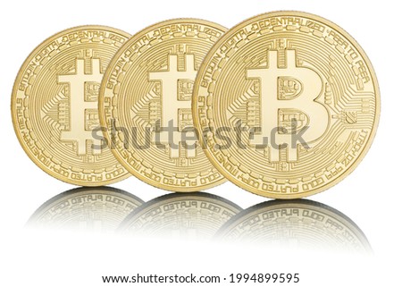 Bitcoin crypto currency paying online pay digital money cryptocurrency business finances isolated on white bit coin