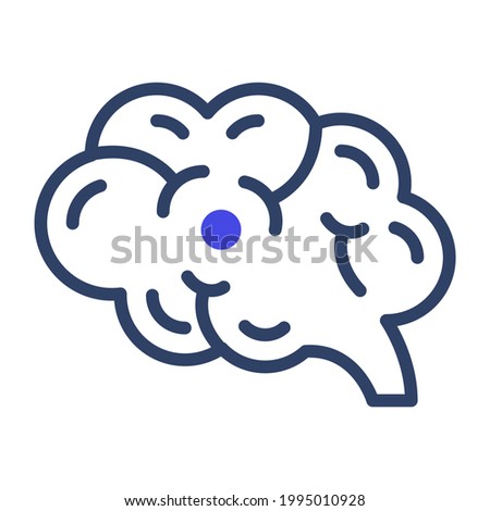 An editable design icon of brain