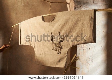 Creative Photography of hanging garments in rustic look