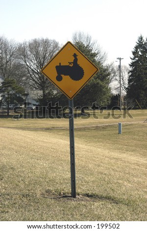 Tractor Warning Sign.