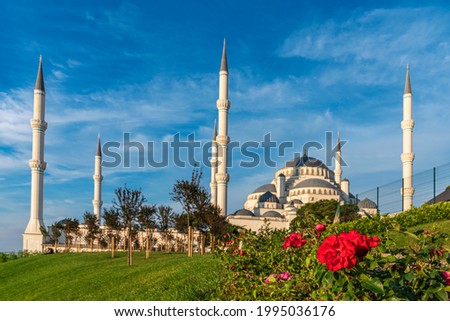 
Camlica Mosque is a mosque located in Istanbul, Turkey. The mosque, whose construction started on 29 March 2013 in Camlica, Uskudar, is the largest mosque in the republic.  Royalty-Free Stock Photo #1995036176