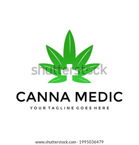 cannabis medical hemp logo design creative idea inspiration