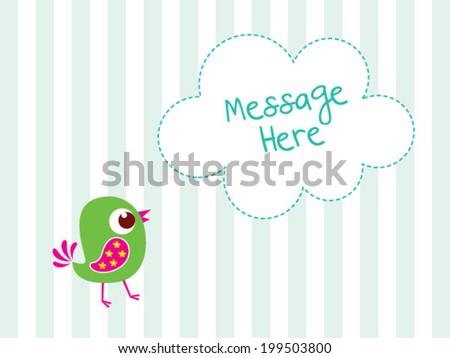 cute bird message