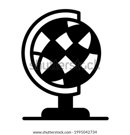 A premium download icon of table globe