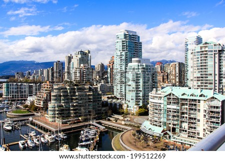 Beautiful view of Vancouver, British Columbia, Canada