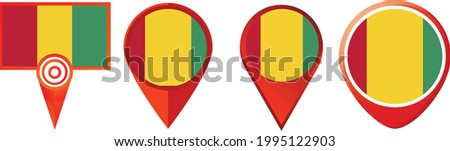 Guinea flag icon . web icon set . icons collection. Simple vector illustration.