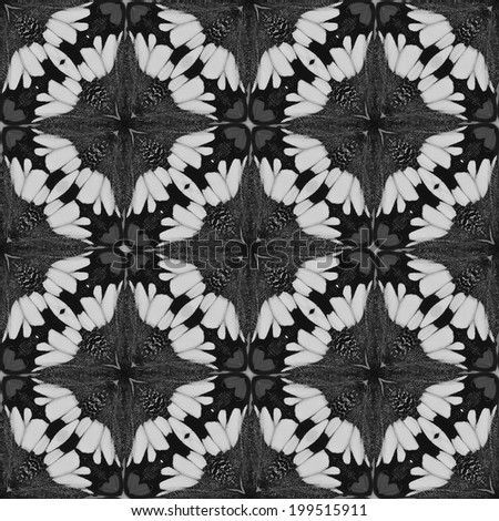Seamless pattern made from monochrome butterfly wing background texture