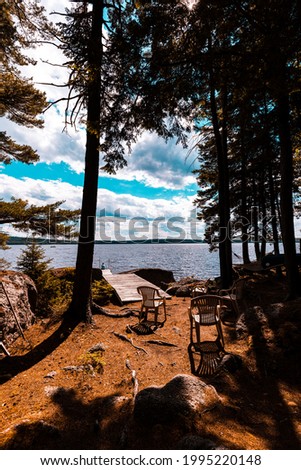 A beautiful campsite on a lake in Maine