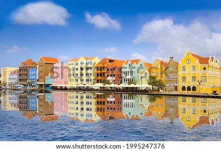 Downtown of Willemstad, Curacao, ABC, Netherlands Royalty-Free Stock Photo #1995247376
