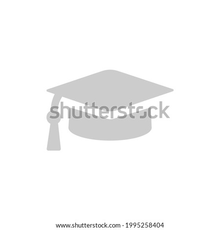 graduate hat icon on a white background, vector illustration
