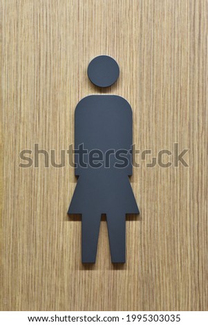 
Toilet door and figures of men and women on them suggesting the type of toilet.
