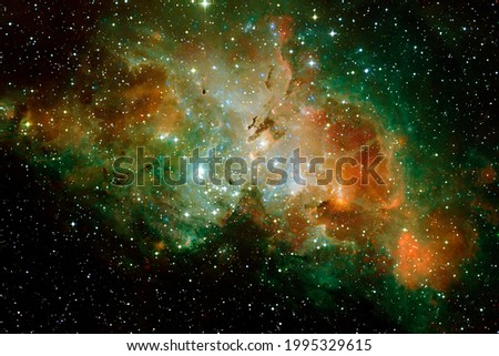 Deep space. Awesome science fiction render. Elements of this image furnished by NASA.