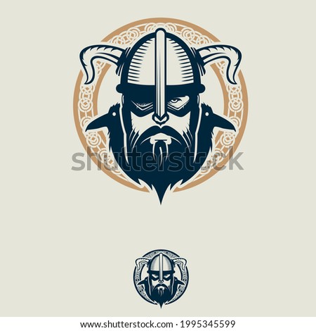 Odin and his ravens insignia vector symbol
for brand, logo, t-shirt print, design element or any other purpose.