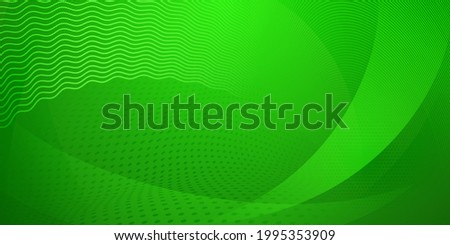Abstract background made of halftone dots and curved lines in green colors