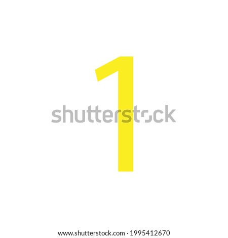 NUMBER ONE SIMPLE CLIP ART VECTOR
