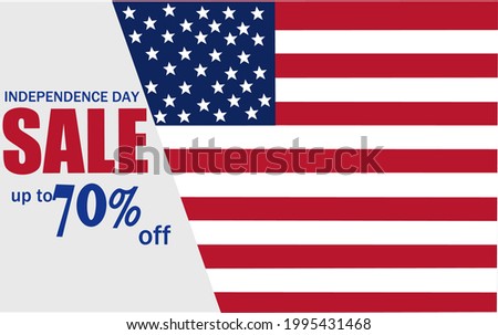 4th Of July USA Independence Day Sale Promotion Background.