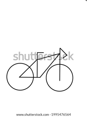 black and white bicycle vector