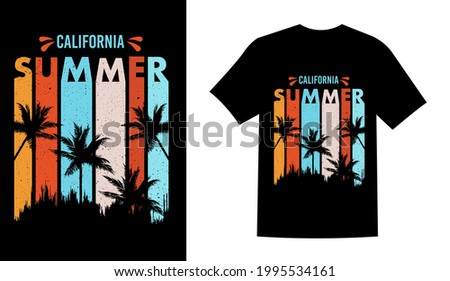 Summer California t shirt design