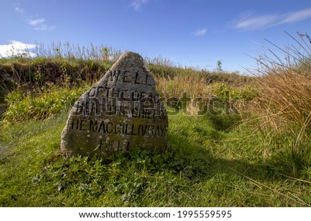 Culloden Moor was the site of the Battle of Culloden in 1746 near Inverness, Scotland, UK Royalty-Free Stock Photo #1995559595