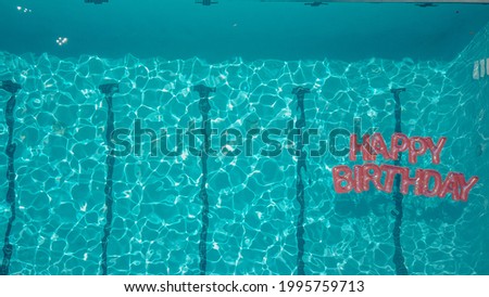 Cool looking pool party image for posters, magazines, invitations and more.