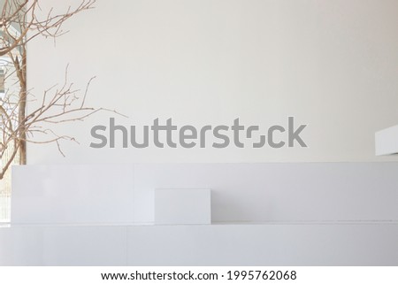 White clean restaurant minimal style, stock photo