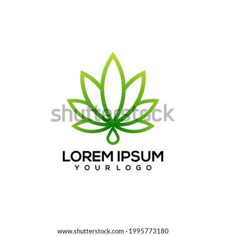 Cannabis Colorful logo illustration vector