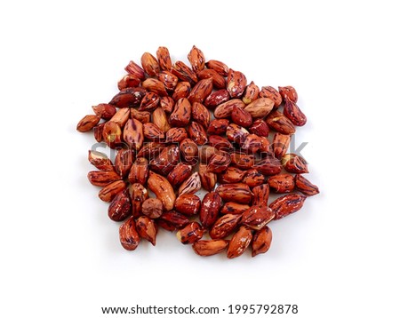 roasted peanuts (Tiger Stripe Peanut) isolated on white background