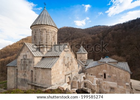 ancient beautiful monastery in the mountains of Armenia