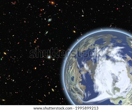 Magnificent earth in outer space. The elements of this image furnished by NASA.