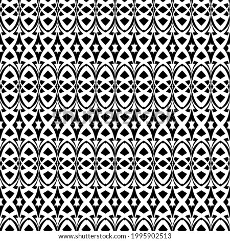 seamless black and white pattern in the form of an ornament for prints on fabrics, packaging, documents, notebook covers, ceramics, as well as for interior decoration